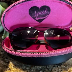 Juicy Couture Sport (Black label) Aviator sunglasses in all Black w/case